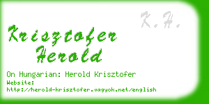 krisztofer herold business card